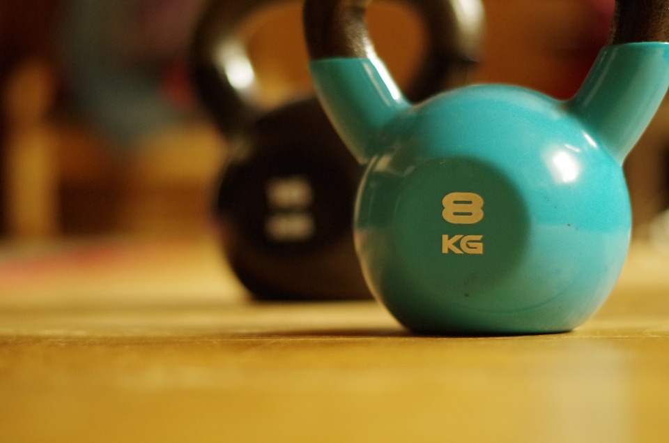 blue kettle bell 
